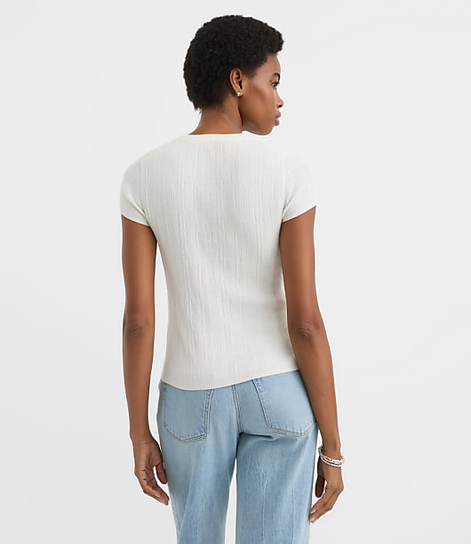 Textured Cap Sleeve Cardigan