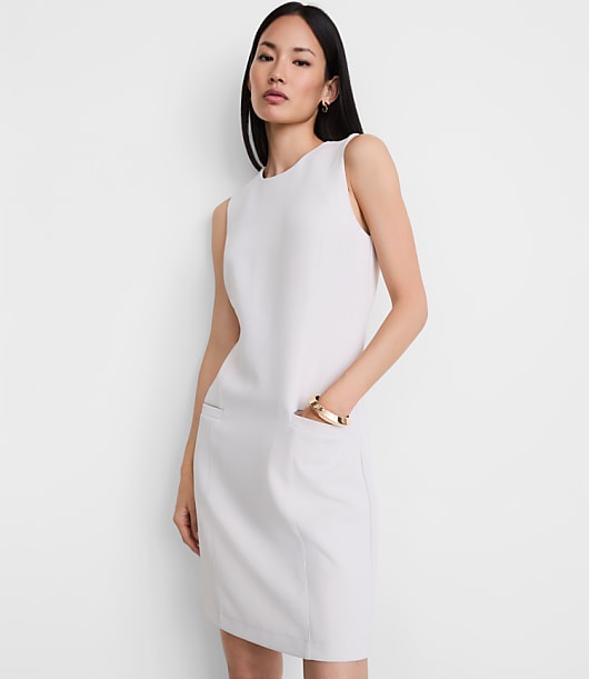 LOFT Versa Crepe Drape Mini Pocket Dress