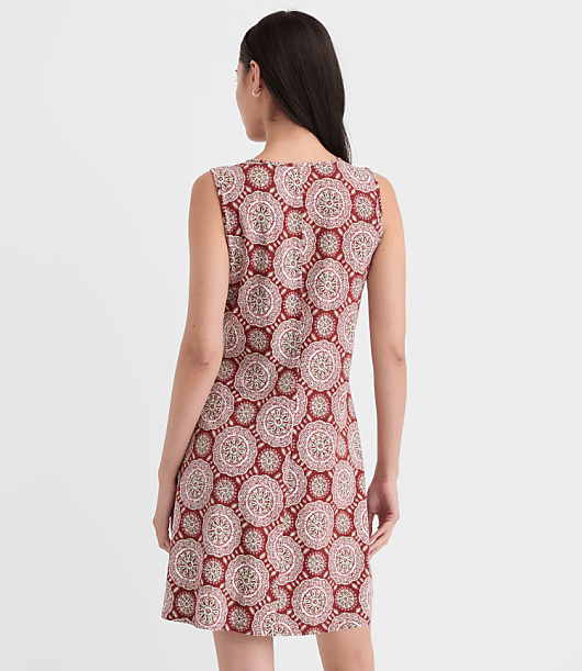 Tiled Pintucked Bow Mini Pocket Dress