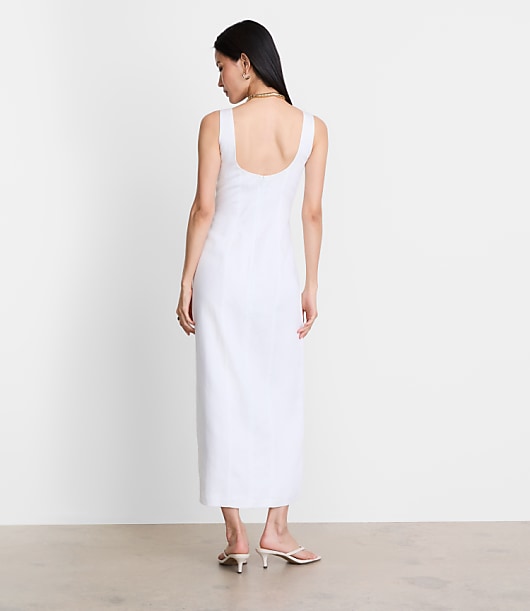 Petite LOFT Versa Luxe Lyocell Linen Midi Dress