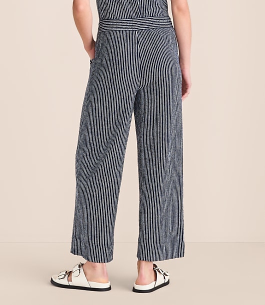 Lou & Grey Striped Wide Leg Crop Pants