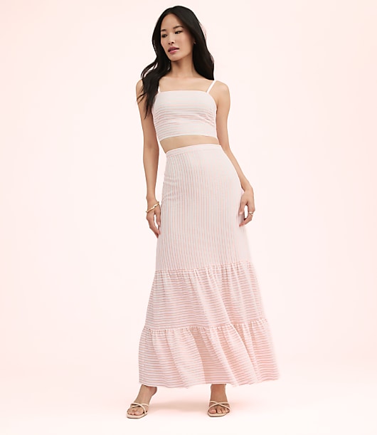 Loft Lately Striped Maxi Skirt