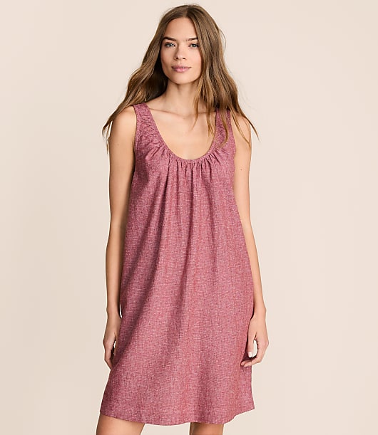 Lou & Grey Linen Cotton Scoop Neck Mini Pocket Dress