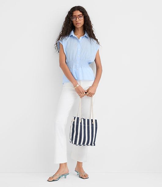 Petite Smocked Waist Shirt