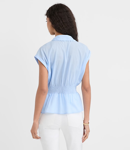 Petite Smocked Waist Shirt