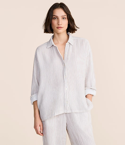 Lou & Grey Striped Triple Cloth Shirt