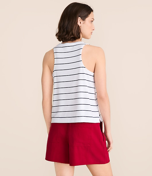 Petite Lou & Grey Striped Essential Modal Scoop Neck Tank Top