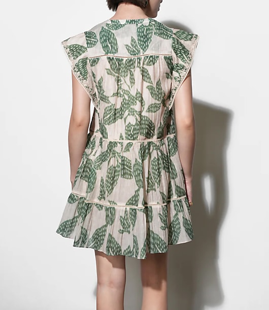 Greylin Briar Tiered Embroidered Shift Mini Dress