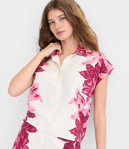 Lily Linen Blend Popover Shirt