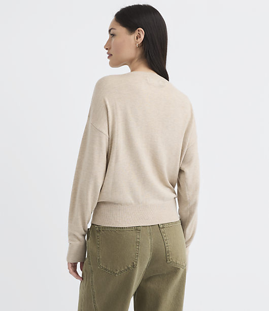 Petite Luxe Knit Relaxed Boatneck Sweater