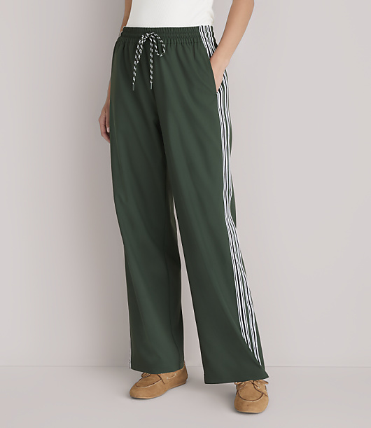Lou & Grey Side Stripe Wanderweave Straight Leg Pants