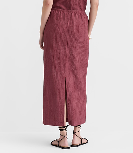 Petite Textured Column Midi Skirt