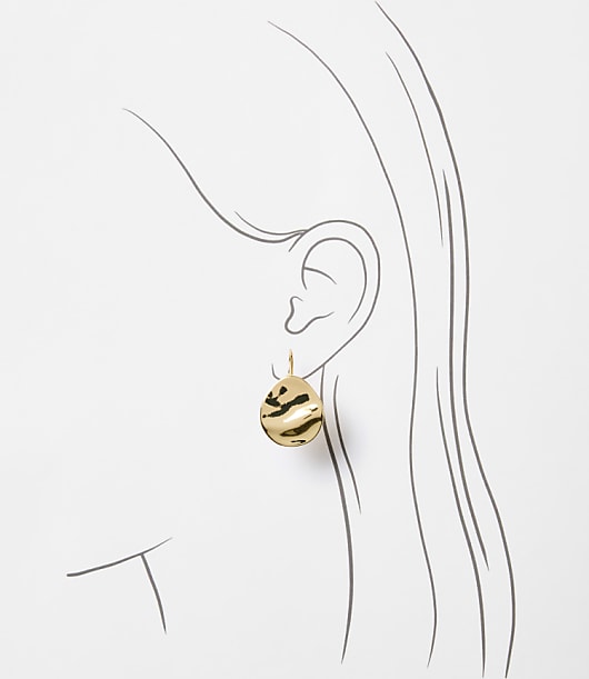 Molded Coin Pull Through Earrings