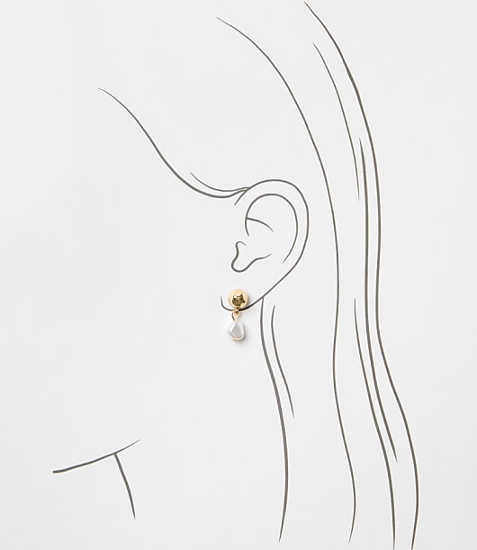 Pearlized Hammered Stud Earring Set
