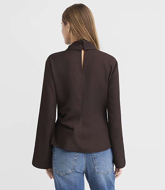 Slinky Tie Neck Blouse