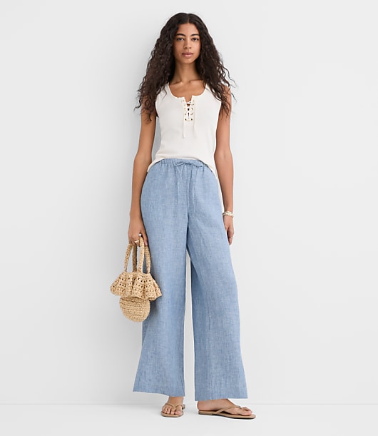 Loft Sawyer Pull On Pants in Linen