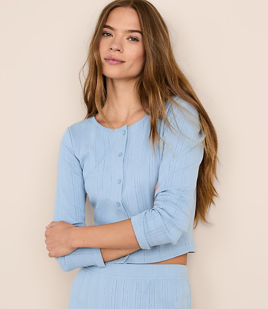 Lou & Grey Pointelle Pajama Cardigan