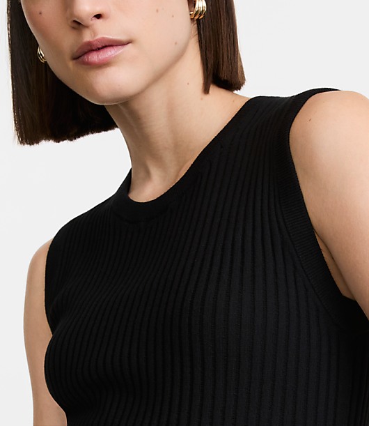 Petite LOFT Versa Ribbed Sleeveless Sweater