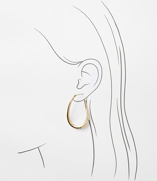 Modern Teardrop Hoop Earrings