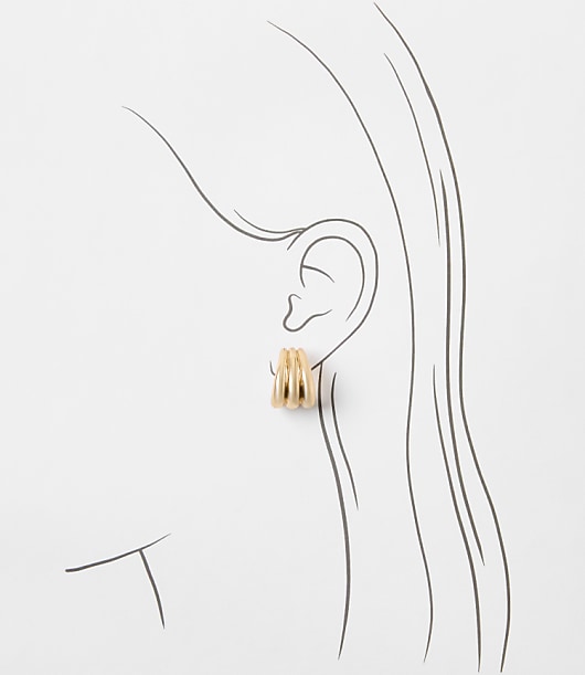 Mixed Huggie Hoop Earring Set