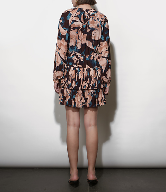 Greylin Astrid Floral Pleated Mini Dress