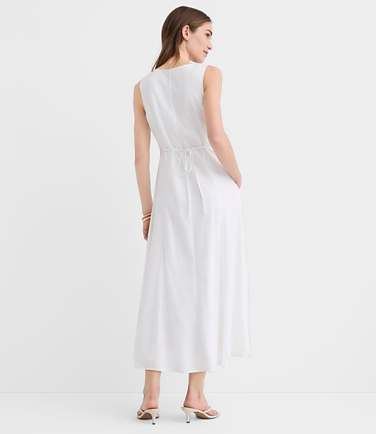 Linen Cotton Vest Midi Dress