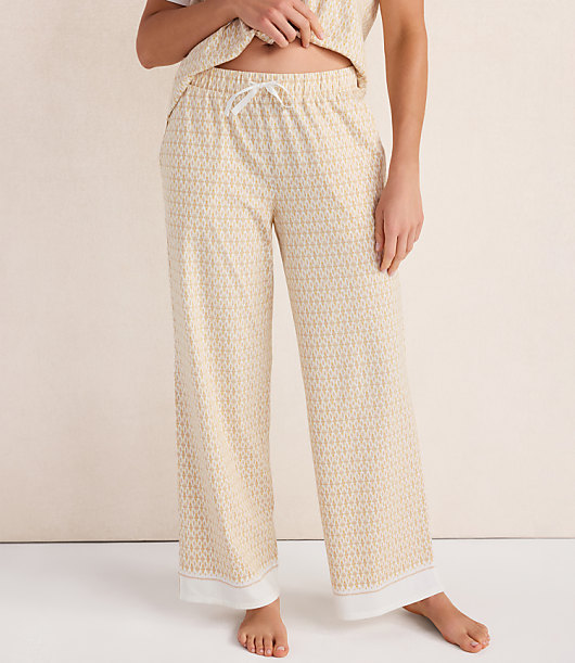 Loft Haven Well Within Organic Cotton Jersey Muted Floral Pajama Pants