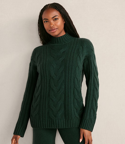 Loft Haven Well Within Cashmere Mock Neck Sweater