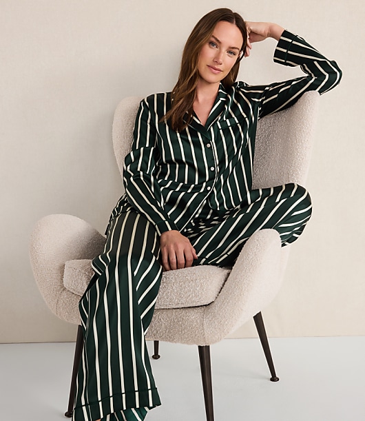 Haven Well Within Washable Silk Pinstripe Pajama Top