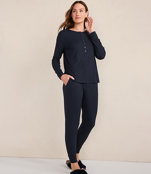 Haven Well Within Drapey Rib Knit Henley