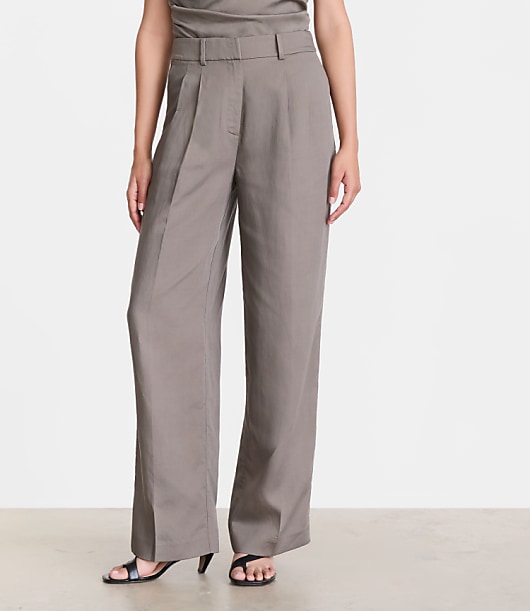 Petite LOFT Versa Luxe Lyocell Linen Straight Pants