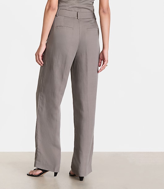 Petite LOFT Versa Luxe Lyocell Linen Straight Pants