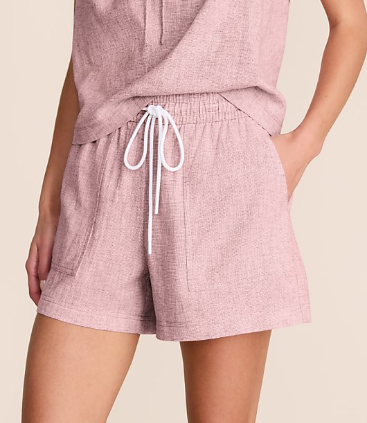 Lou & Grey Crosshatch Linen Cotton Shorts
