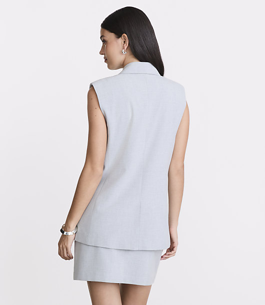 LOFT Versa Seasonless Stretch Sleeveless Blazer in Heather