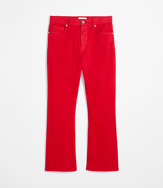 Rivete Petite Curvy High Rise Kick Crop Jeans in Maple Cherry