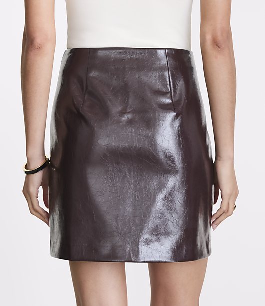 LOFT Versa Faux Leather Mini Skirt