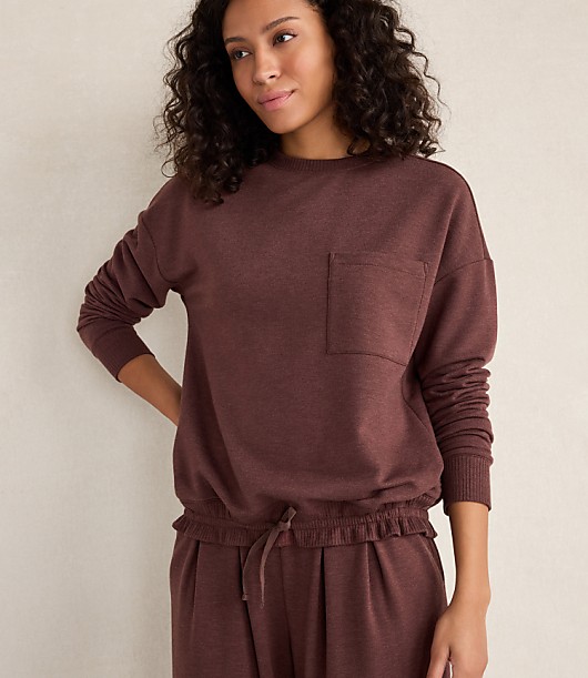 Loft Haven Well Within Fleece Cinched Crewneck