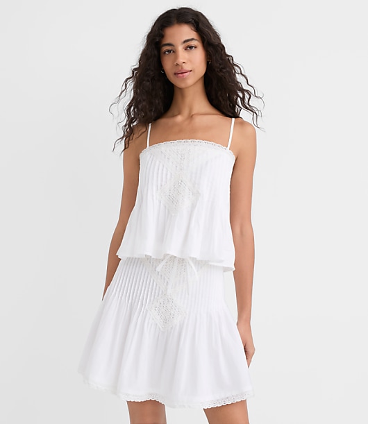 Petite Lace Pintucked Cami