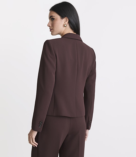LOFT Versa Crepe Drape Shrunken Blazer