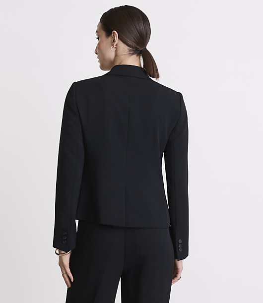 LOFT Versa Crepe Drape Shrunken Blazer