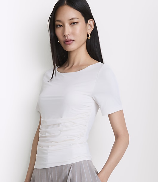 LOFT Versa 360 Knit Ruched Top