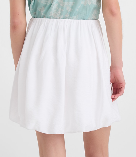 Bubble Mini Pocket Skirt - White