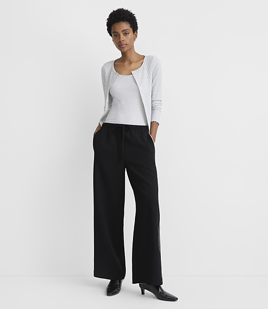 Piped Sawyer Pull On Pants in Crepe