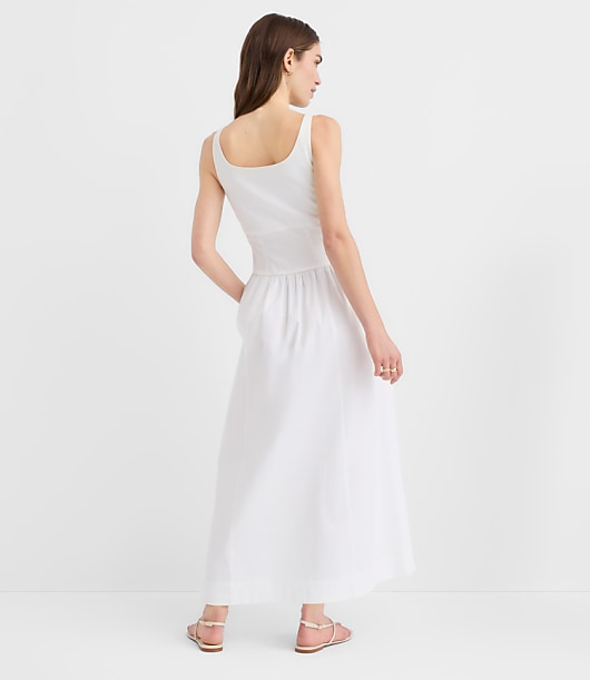 Petite Seamed Waist Midi Pocket Dress