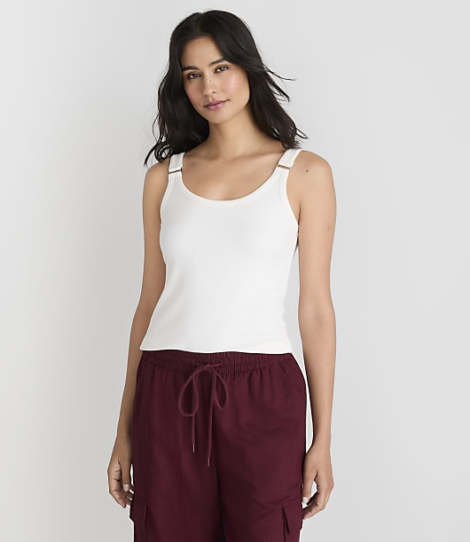 Lou & Grey Ring Strap Ribbed Tank Top