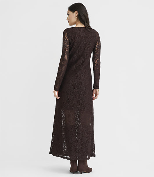 Lace Scoop Neck Maxi Dress