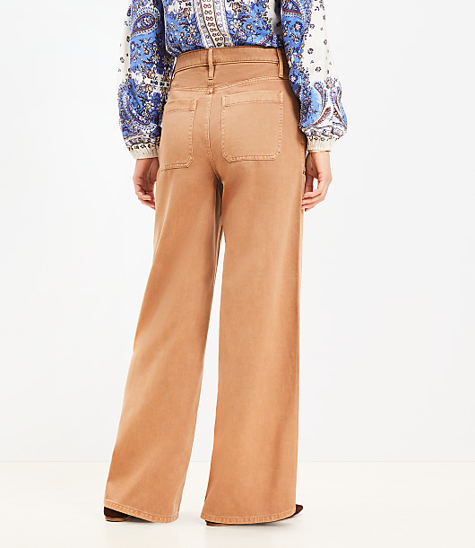 Wide Leg Carpenter Pants in Twill