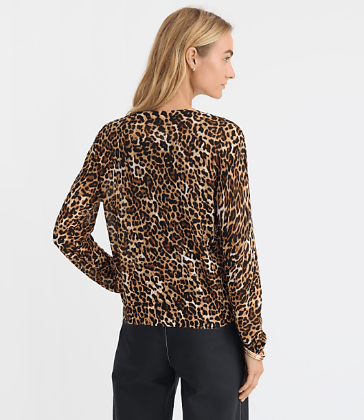 Leopard Print Semi Sheer Cardigan