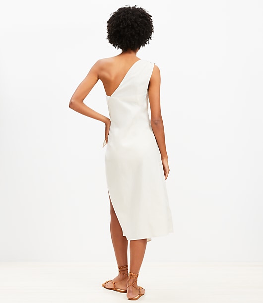 LOFT Beach One Shoulder Sarong Dress