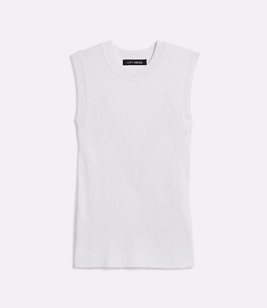 Petite LOFT Versa Ribbed Shell